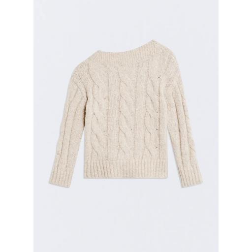 Jersey beige lana cuello redondo Bristol [0]