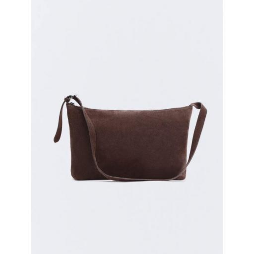 Bolso bandolera piel Cecile marrón chocolate [0]