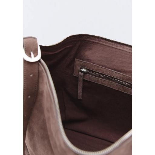 Bolso bandolera piel Cecile marrón chocolate [2]
