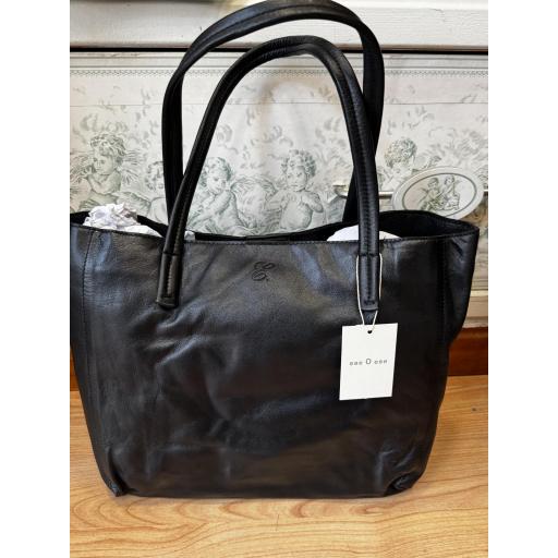 Bolso piel shopper negro [0]