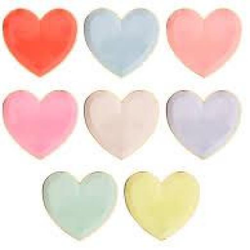 Platos grandes corazones en varios colores [2]