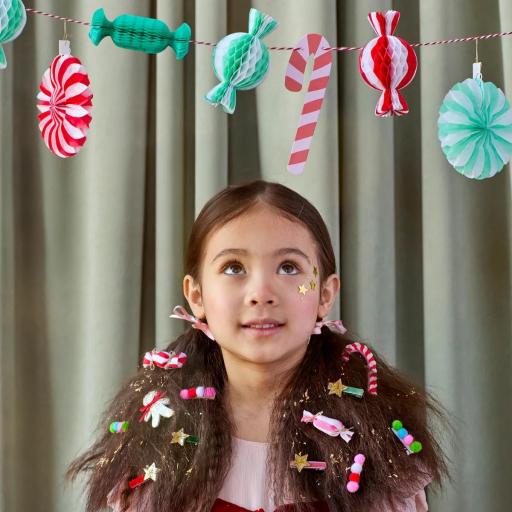 Guirnalda de Navidad pequeña de nido de abeja [3]