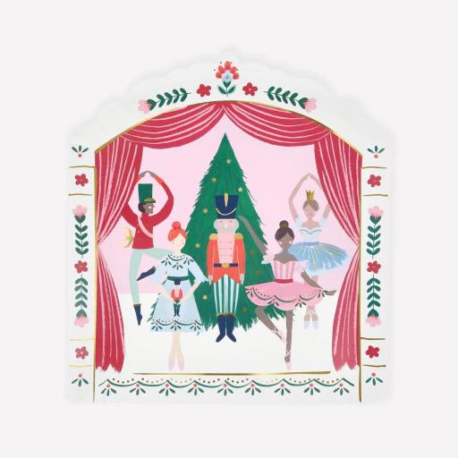 Platos con el escenario del ballet Cascanueces