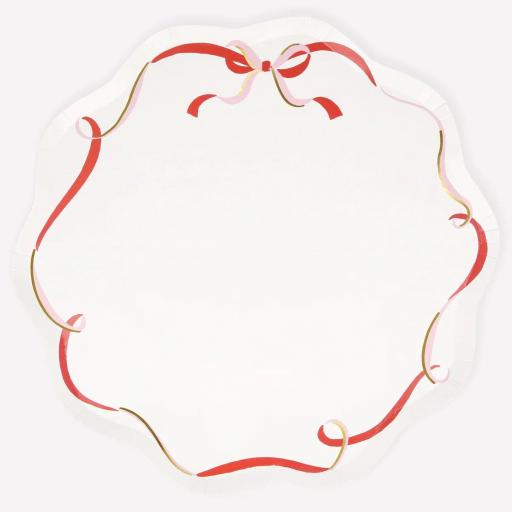 Platos grandes con lazos de cinta [0]