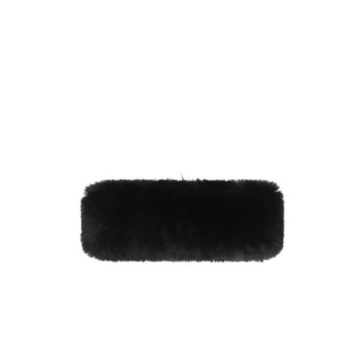Cuello o diadema negro piel sintética