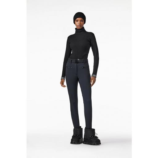 Jersey de punto canalé negro