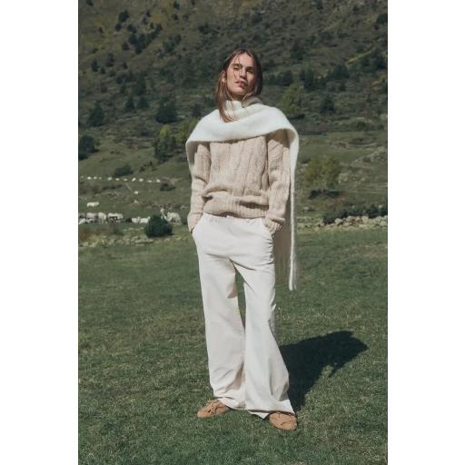 Jersey beige lana cuello redondo Bristol [3]