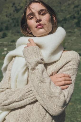 Bufanda lisa blanco Soft [4]