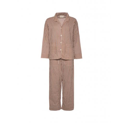 Pijama rayas marrones nuit [1]