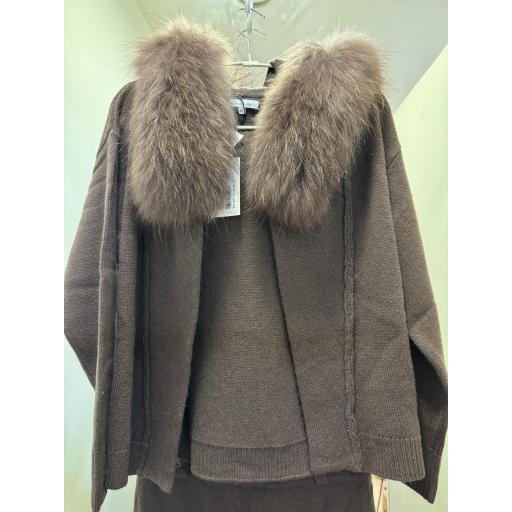 Bolero capucha cashmere new mocca