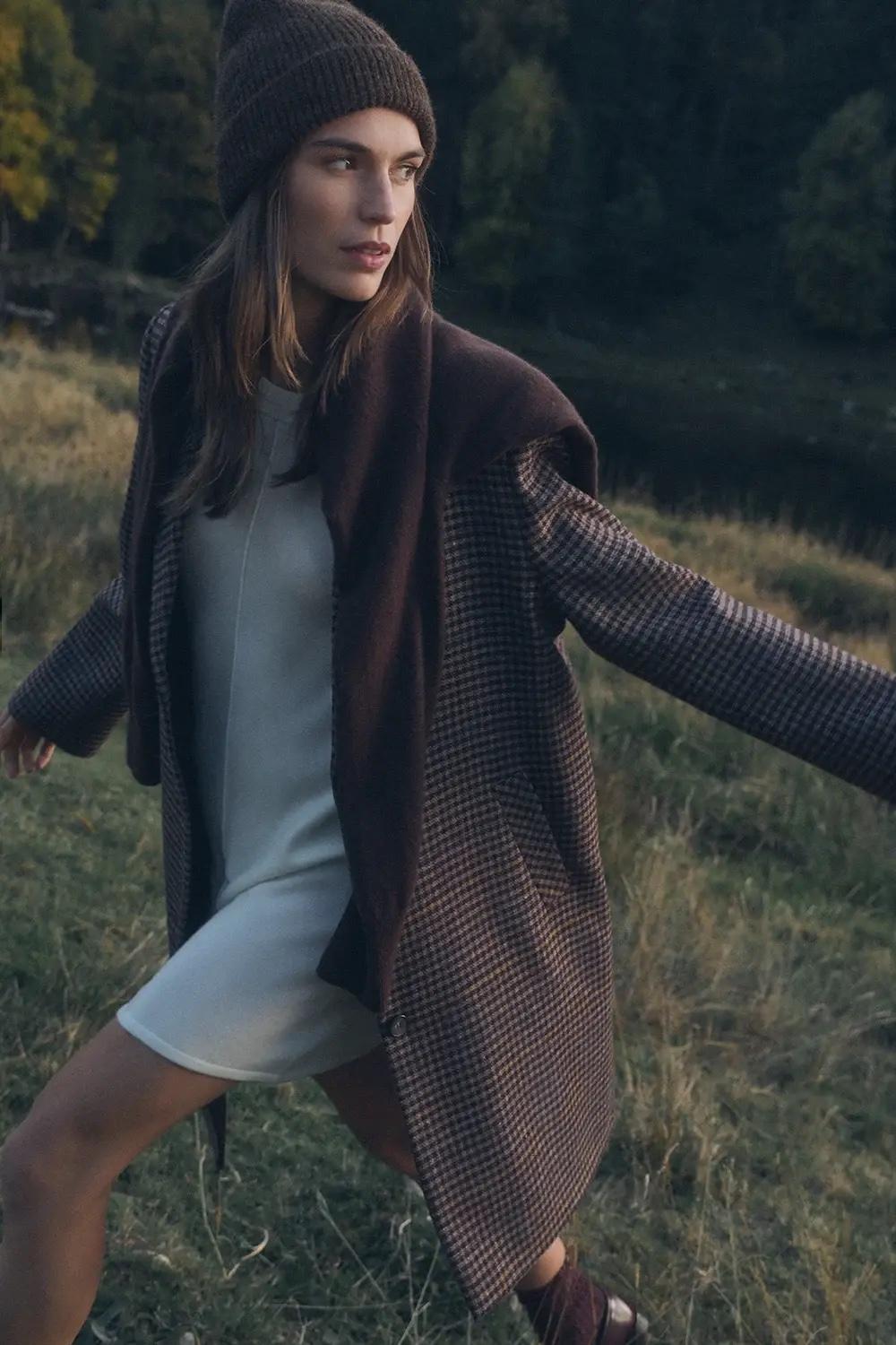 Abrigo lana cuadros Balmoral