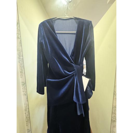 Top cruzado terciopelo azul noche Siena [0]