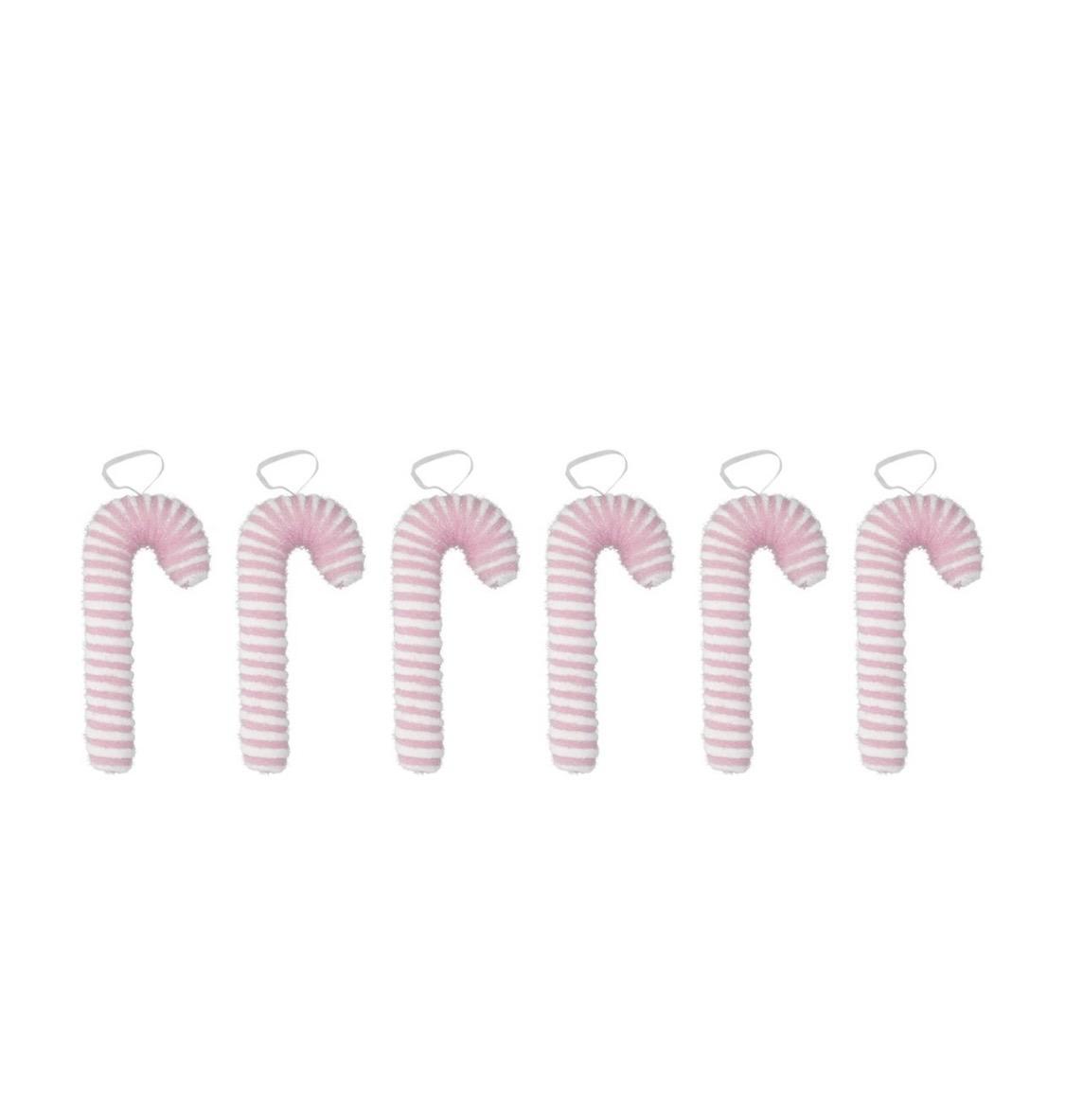 Bastón de caramelo rosa y blanco pequeño