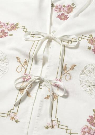 Blusa algodón bordada blanco Teresinha [3]
