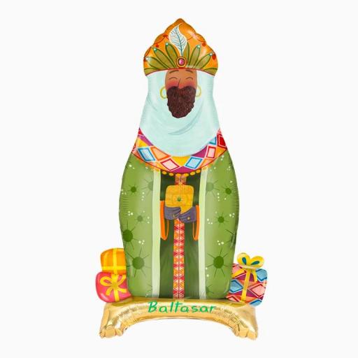 Globo con Base Foil Rey Mago Baltasar - Noche de Reyes (Sin Helio) [0]