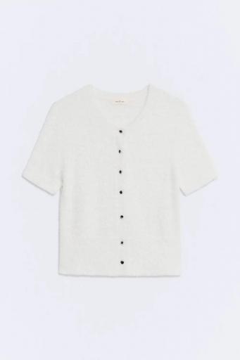 Cardigan Marilyn top blanco punto fino [0]