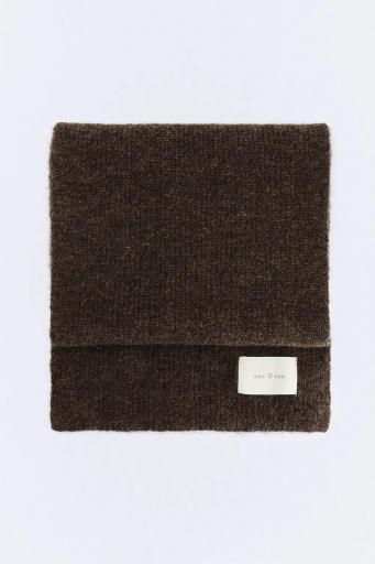 Bufanda tricot canalé marrón chocolate Knitted [0]