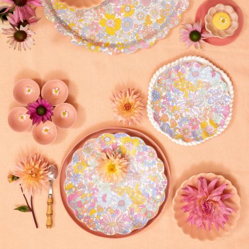 Plato grande reutilizable Meri Meri Liberty Rainbow garden [1]