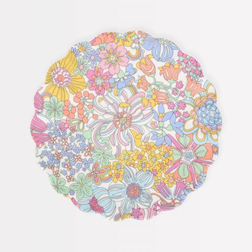 Plato pequeño reutilizable Meri Meri Liberty Rainbow garden