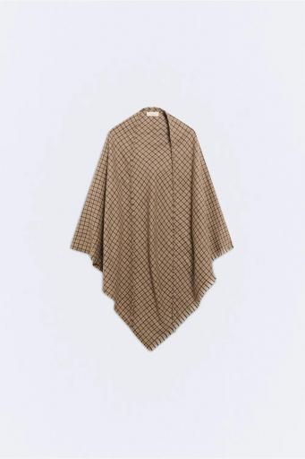 Toquilla maxi cuadros marrón Soft