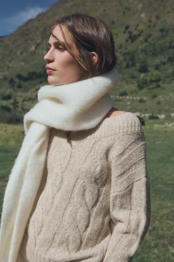 Bufanda lisa blanco Soft [3]