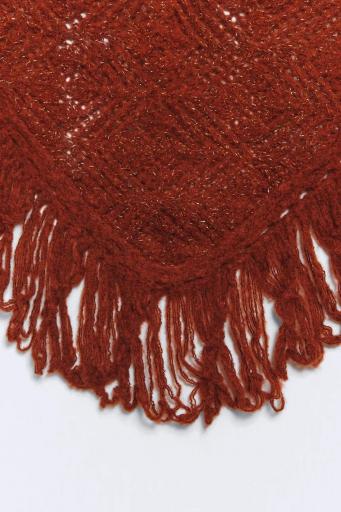 Toquilla tricot diseño calado terracota Triana [1]