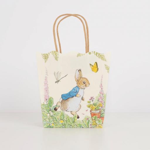 Bolsas de fiesta Peter Rabbit en el jardín (x 8)