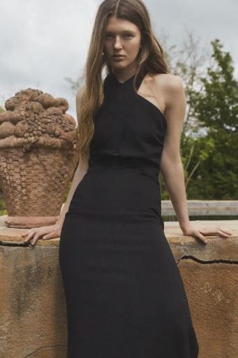 Vestido midi negro Jeanette [0]