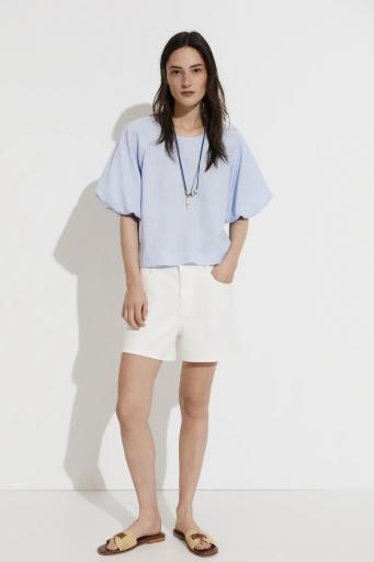 Blusa lino azul Frida [3]