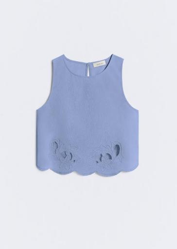 Top algodón azul Lotus [5]