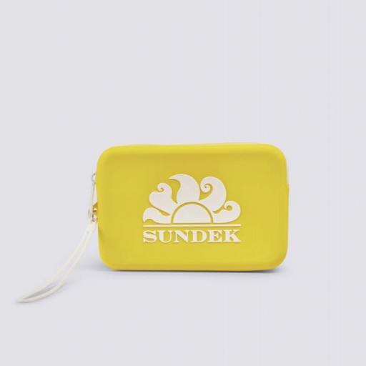 Mini bolso de caucho con logotipo amarillo [1]