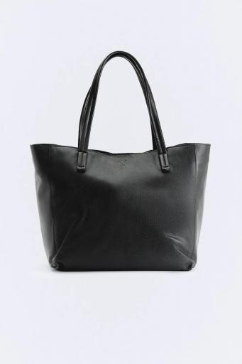 Bolso piel shopper negro