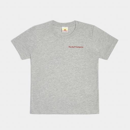 Camiseta de algodón  gris con impresión en la espalda [1]