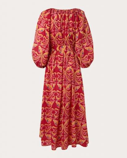 Vestido modelo ballon red fish rojo [1]