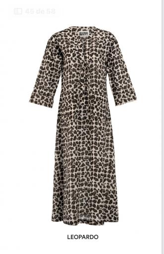 Vestido/kaftán shela leopardo