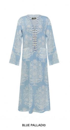 Vestido/kaftán shela azul palladio