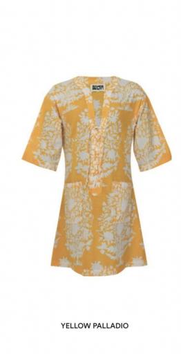 Kaftán/camisa shela palladio amarillo