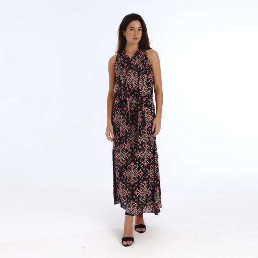 Top Mica flores negro [0]