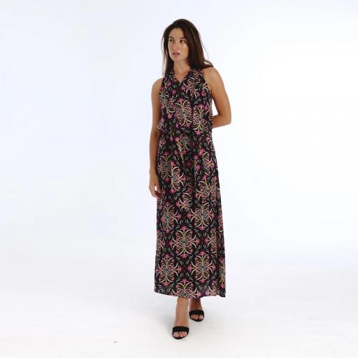 Falda Cassia de flores negras