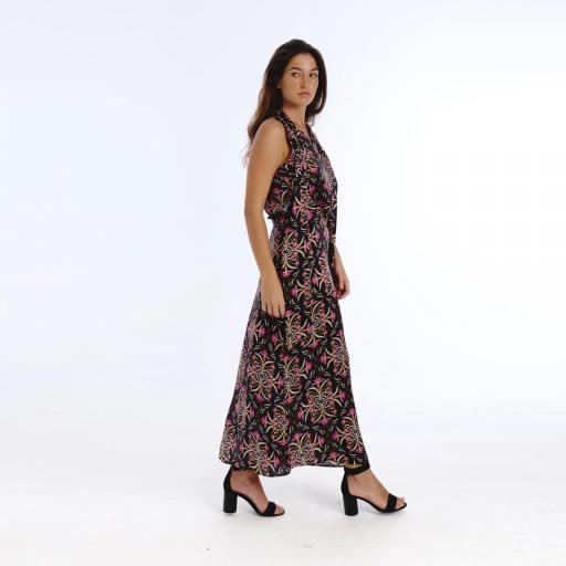 Top Mica flores negro [1]