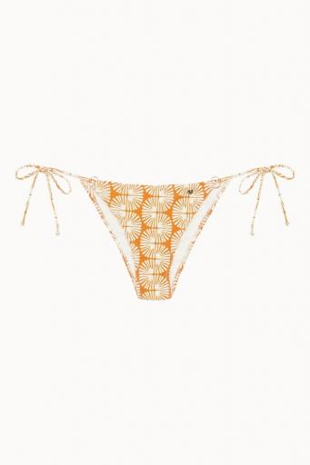 Top ondine triángulo aros con estampado geométrico ámbar y crudo lúrex con braguita aros [2]