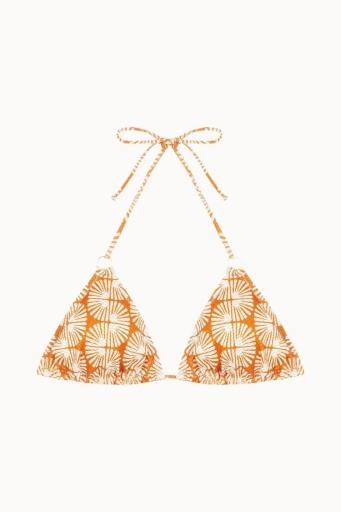 Top ondine triángulo aros con estampado geométrico ámbar y crudo lúrex con braguita aros [1]