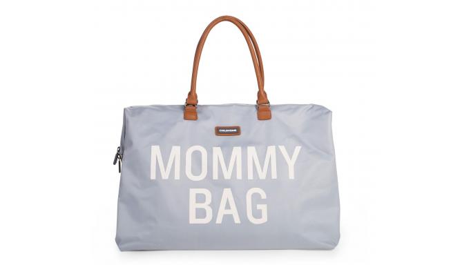 Mommy bag gris y blanco