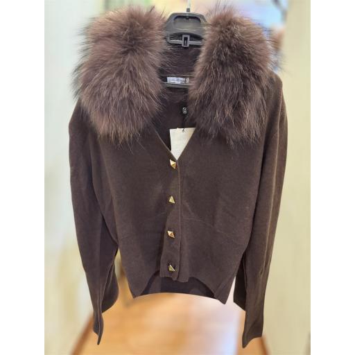 Cardigan joya cashmere new mocca