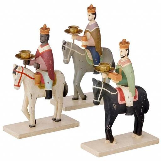 Porta velas Reyes Magos 