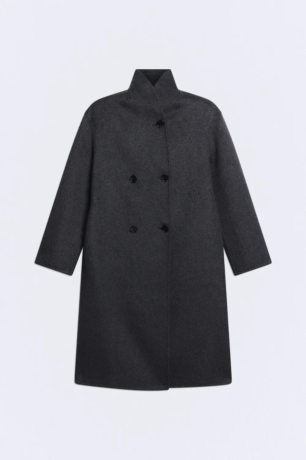 Abrigo lana cuello alto handmade Seoul