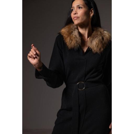 Vestido camisero cashmere ébano [1]
