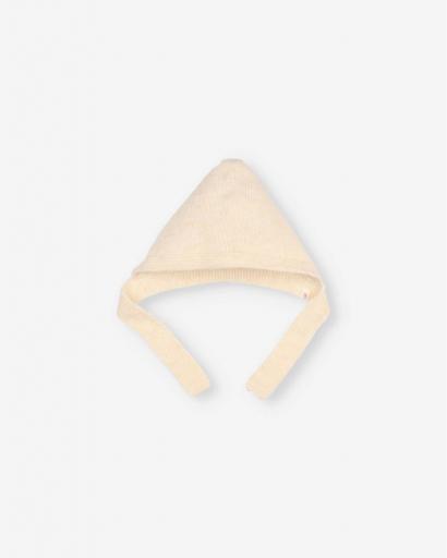 Gorro capota bebé girly color ecru [1]