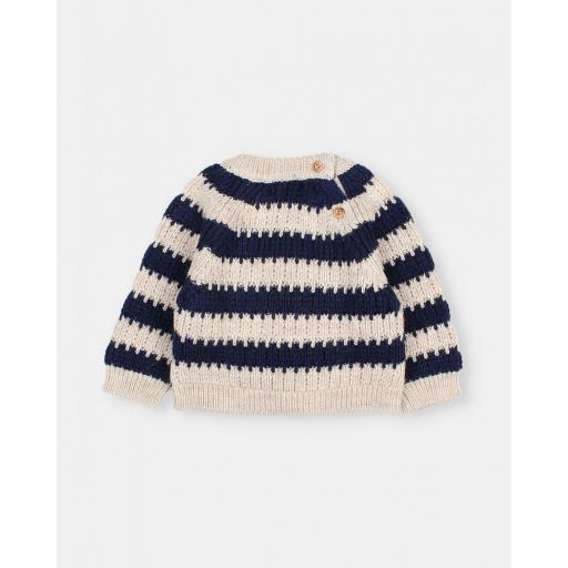 Jersey de rayas azul marino [1]