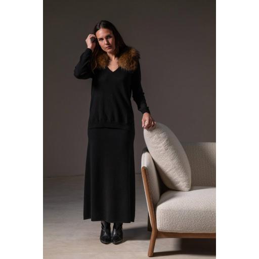 Jersey pico cashmere ébano [1]